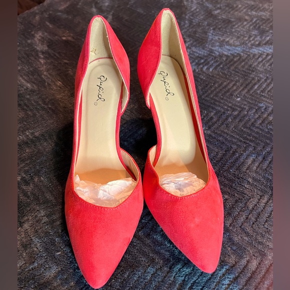 Qupid Shoes Salmon Colored Heels Poshmark